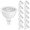 Mlambert 12 Pack MR16 LED Bulbs 50W Halogen Equivalent,3000K Soft White,5W GU5.3 MR16 12V Spotlight Bulb,Non-Dimmable,45° Beam Angle for Landscape, Recessed