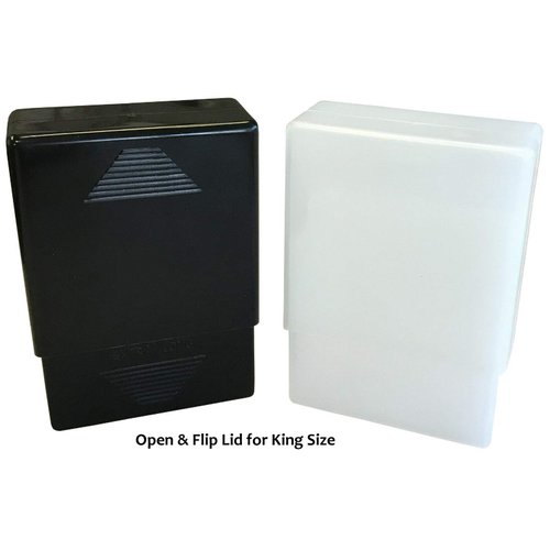 Crush-Proof Plastic 2 Piece Cigarette Case for King & 100s (3, Black)