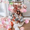 Spa Birthday Party Supplies Girls - Rose Gold Spa Party Balloon Banner Garland, Star Foil Balloons Confetti Balloons, Girls Night Sleepover Party Pajamas Birthday Party Decorations