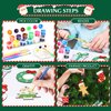Springflower 36pcs Wooden Christmas Ornaments for Hanging Decorations,12 Styles Unfinished Wood Slices with Holes for Kids,DIY Craft Gift Toys with Paint Set for Girls and Boys Ages 5 6 7 8 9 10 11 12