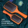 Wooden Curly Hair Brush For Thick And Thin Long Short Wet Message Paddle Boar Bristle Hair Air Brush Comb