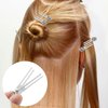 62 Pack of Include 50PCS Double Prong Curl Clips, lyfLux Metal Alligator Clips Hairpins for Hair Bow Great Pin Curl Clip, 12PCS No bend Hair Clips, No Crease Hair Clips Styling Duck Bill Clips