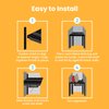 LockerMate Adjust-A-Shelf Locker Shelf & Organizer, Extends to Fit Your Locker, Includes Storage Drawer, Black