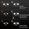 LEONLITE 3CCT LED Security Light, Motion Sensor Flood Lights Outdoor, Aluminum, 3 Modes Motion Detector+Dusk to Dawn+Switch Control, 3000K/4000K/5000K Selectable, IP65, Adjustable 2-Head, ETL, Bronze