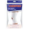 CHAMPION Knee Brace Flexible Stays Knit Elastic, White, Medium
