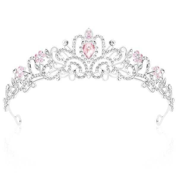 CIEHER Princess Tiara Princess Crown Crystal Crowns for Girls & Kids Crown for Birthday Prom Party Costume, Princess Party Decorations