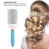 Round Hair Brush Moroccan Oil Hair Brush Aluminum Tube Roller Comb Round Hairdressing Comb Hair Styling Comb Hairstyle Tool 53#