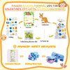 ANYGIFT Valentines Day Gifts for Kids Classroom, 24 Packs Animal Building Blocks Valentines Gifts for School, Valentines Exchange Party Gifts for Boys Girls