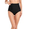 Upopby Women's High Waisted Swimsuit Bikini Bottoms Tummy Control Tankini Bottoms Swim Shorts Black L