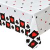 Lecpeting 2 Pcs Casino Tablecloth Casino Plastic Table Cover 87 x 51 Inches Poker Birthday Tablecovers for Casino Poker Theme Birthday Party Supplies