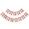 Rose Gold Happy Birthday Banner Glitter Birthday Banner Birthday Sign for Backdrop Rose Gold Birthday Decorations Garland Bunting Banner for Women Girls Birthday Party Supplies Wall Door