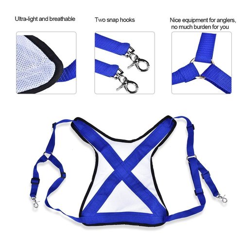 Fishing Shoulder Back Harness, Practical Ultralight Fishing Vest Belt Adjustable Shoulder Harness Tackle Equipment