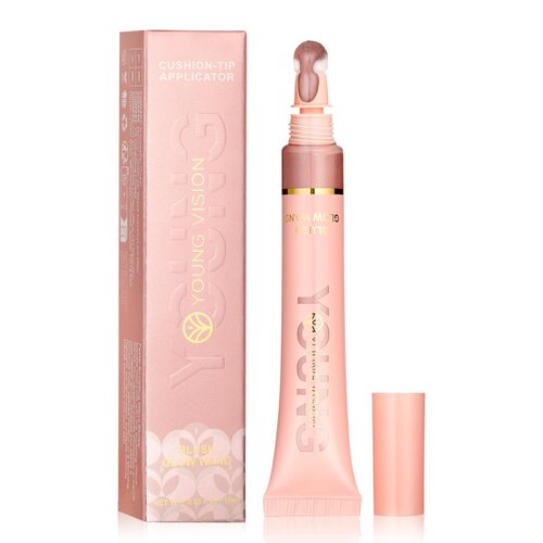 YOUNG VISION Shimmer Blush Wand - Liquid Blush for Cheeks, Cream Blush Makeup, Radiant Peach Sparkle, 0.33 fl oz…