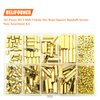 HELIFOUNER 242 Pieces M2.5 Male Female Hex Brass Spacers Standoffs Screws Nuts Assortment Kit, Threaded Pillar for Printed Circuit Board Motherboard