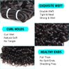 Water Wave Human Hair Bundles Ocean Wave Wet and Wavy Bundles UDU Malaysian 50g 1B# Human Hair Extensions Remy Hair Bundles Short Curly Hair (8 8 8 8inch without cloure)
