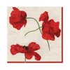 Caspari Dancing Poppies Paper Luncheon Napkins - Two Packs of 20