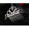 Lovelyshop Mini Heart Rhinestone Tiara for Wedding Bride Prom Birthday Pegeant Prinecess Party-1 Pack