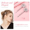 Lurrose Crystal Flower Hair Pins Elegant Rhinestone Floral Bobby Pins Bridal Hair Clip for Women (Silver)