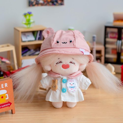 CALEMBOU Doll Clothes, 4 Inches Cute Macaron Animal Series Doll Clothes Suit for 6.7 Inches Labubu, Kawaii Doll Accessories Toys Gifts for Girls(Only Clothes) (Cuddly Bunny)