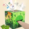 Heyfriday Child Glow in Dark Dinosuars Mystery Box Graffiti & Creative DIY Painting Kit with Brush, and Palette, Pigments Surprise Painting Box Great Gift for Girls & Boys