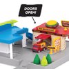 Driven by Battat – 25pc Drive-Thru Playset – Mini Car Track Set – Food Truck, School Bus, Pick-up, Camper Van & More – Gift Car Toys for 3 Year Old+ – Various Driving Routes