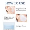 Ongredients Butterfly Pea Flower Tea Cotton Facial Pads, Toner Pads, Exfoliating Toner Pads for Aging Skin, Niacinamide Toner, Dual Pad Sheets, Korean Skincare, 60 Pads