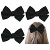 3 Pcs Bow Hair Clips Bowknot Barrettes Black Women Headpiece Hairclip Hair Pins Halloween Christmas Bohemian Hawaiian Wedding Party Decoration Cosplay Costume Headband Cute Handmade Hair Accessories