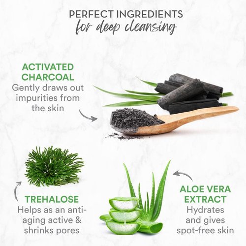 WOW Activated Charcoal Face Mask - Peel Off - No Parabens & Mineral Oils (60mL)