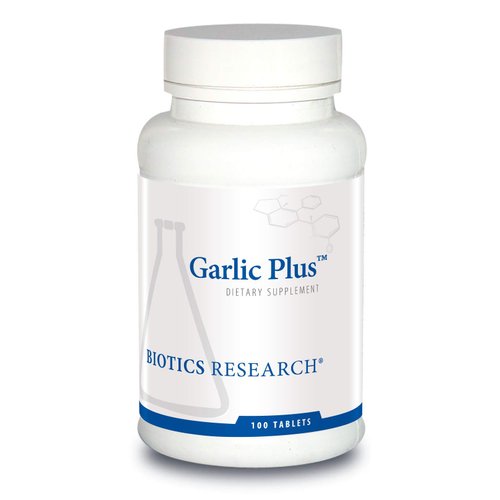Biotics Research Garlic Plus Pure Garlic Concentrate Plus Vitamin C and Chlorophyllins, Supports Cardiovascular Health, Immune Function, Strong Antioxidant 100 Tablets