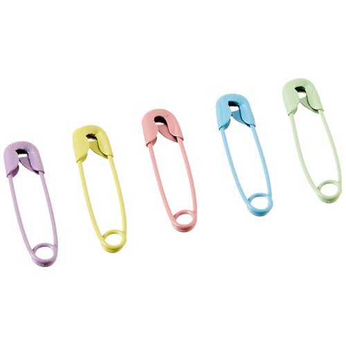 CREATIVE IMPRESSIONS Mini Painted Safety Pins .75" 50/Pkg, Pastel Assortment