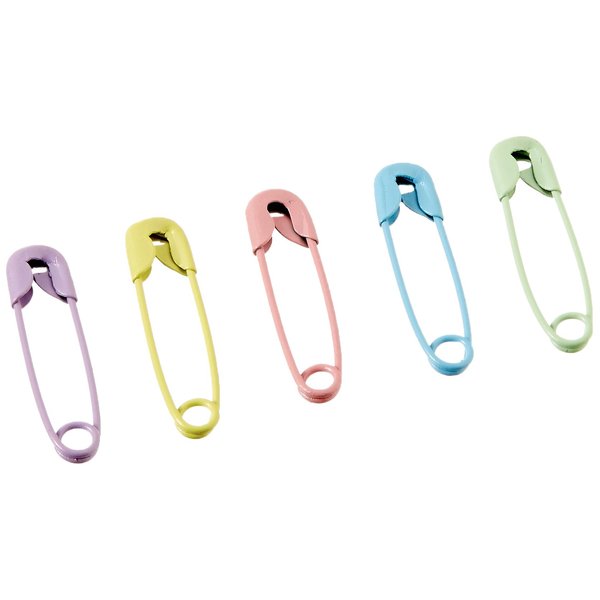 CREATIVE IMPRESSIONS Mini Painted Safety Pins .75" 50/Pkg, Pastel Assortment