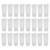 ericotry 24Pcs 30ml (1oz) Empty Translucent Plastic Cosmetic Lotion Tubes Bottles Shampoo Facial Cleaning Bottles Makeup Sample Soft Container Tube Bottle Vial Jar Pot Case with Flip Lid