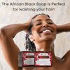Red Rose Naturals African Black Soap for Dark Spots, Authentic Raw from Ghana, Great for Oily Skin, Rashes, Acne, Eczema, Natural Soap, Face and Body Wash - Cruelty and Paraben Free, 4 oz