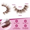 Brown Lashes Natural Look False Eyelashes Faux Mink 6D Wispy Fluffy Eye Lashes DD Curl Fake Eyelashes 9 Pairs Pack