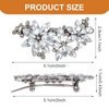 Mabor 4Pcs Rhinestone Bridal Hair Clip Decorative Crystal Faux Flower Hair Pins Sparkly Silver Headpiece Accessories for Wedding Party Prom Bling Barrette for Women Girls Bridesmaid Bride