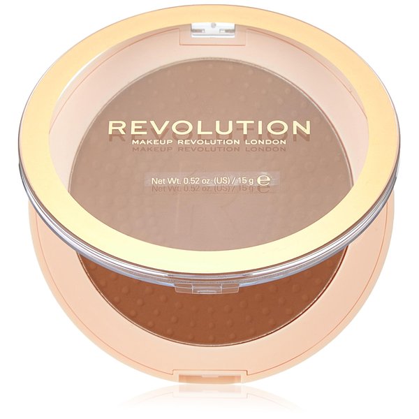 Makeup Revolution Mega Bronzer Powder, Matte Finish, For Light To Deep Skin Tones, Vegan & Cruelty Free, Cool, 0.52 oz/15g