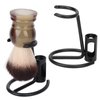 ZJchao Razor Holder Stand, Matte Black Non-Slip Quick Drying Shaving Stands for Shaving Brushes, Metal Shaver Hanger Shaving Brush Holder for Men