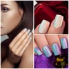 SILPECWEE 16 Sheets Mermaid Color Nail Wraps Self Adhesive Nail Polish Stickers Stick on Nail Polish Strips for Women Gel Nail Strips Fingernail Manicure Stickers with 1pc Nail File