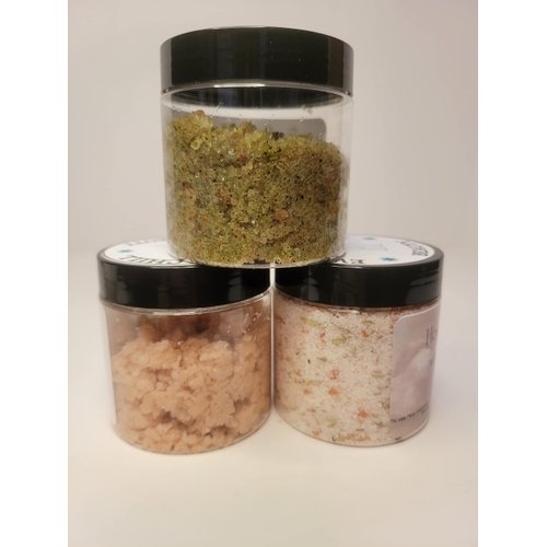 3 Pack At Home Spa Salt Scented Scrubs and Bath Gift Set HOMEMADE ALL NATURAL