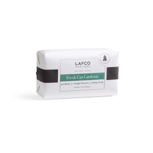 LAFCO New York Bar Soap, Fresh Cut Gardenia - 7 oz - Ultra-Hydrating, Natural Formula - All Skin Types - Made in Europe