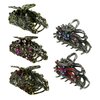 JCGY Combo Set of 5 Jaw Clips Metal Hair Claws in 2 Unique Styles RW6132jet/Fuchsia/Stopaz6207purRed