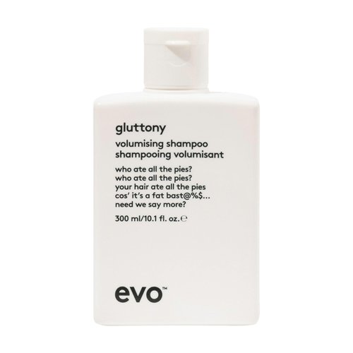 Evo Gluttony Volumising Shampoo - Volumizing Shampoo For All Types Of Hair - Adds Lift, Body Shine, Strength & Elasticity - 300ml / 10.1fl.oz