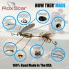 RoxStar Fly Strikers Blue Series - Hand-Crafted in The USA - Proven Nationwide Most Versatile Fishing Spinner for Bass, Trout, Pike, Steelhead- Stop Fishing - Start Catching!… (1/4oz Blue Series)
