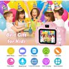 Agoigo Kids Waterproof Camera Toys for 3-12 Year Old Boys Girls Christmas Birthday Gifts Children's HD Video Digital Action Cameras Child Indoor Outdoor Toddler Camera, 2 Inch Screen (Pink)