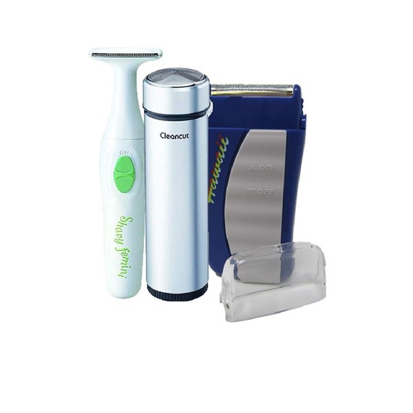 ES412 Cleancut Personal Electric Foil Shaver, PS335 Body Trimmer, Hawaii Pocket Travel Shaver, Cleancut Value Combo
