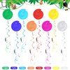 Sonwyoung 30 Pcs Bird Party Decorations Hawaiian Summer Rainforest Bird Hanging Swirl Foil Ceiling Decorations for Summer Luau Hawaiian Beach Pool Party Tiki Party Birthday Party Supplies