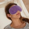 Bed Buddy Aromatherapy Eye Mask with Warm and Cold Therapy for Stress Relief - Microwave-Safe Eye Pillow & Sleep Mask, Purple, Lavender Scented