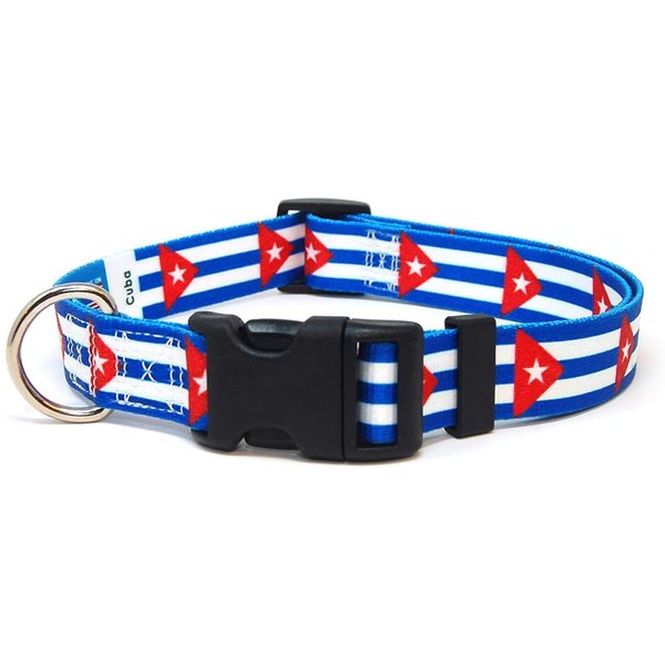 Cuba Dog Collar | Cuba Flag | Quick-Release Buckle | Made in NJ, USA | for Small Dogs