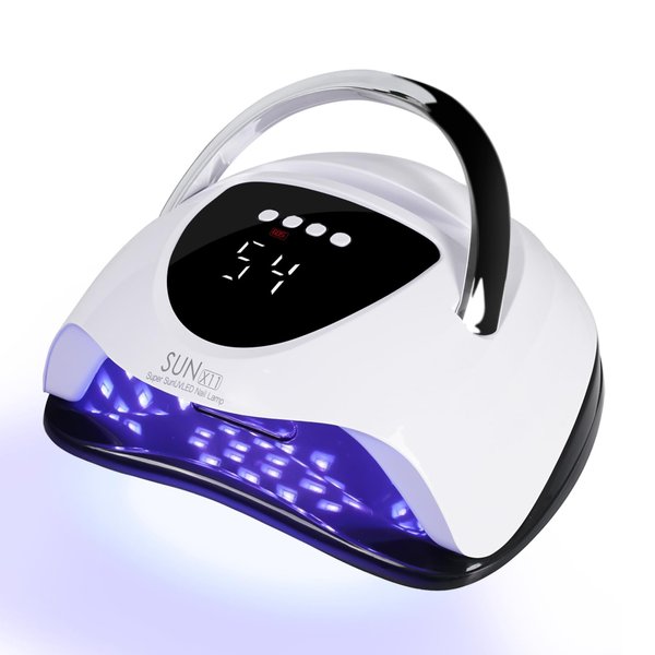 WEVILI 208W UV LED Nail Lamp, Faster Nail Dryer Gel Polish Light for Hands & Feet, Professional UV Nail Light with 4 Timers & Auto Sensor, Portable Handle Curing UV Light for Nails Gel Lamp Machine
