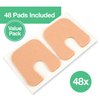 ZenToes U-Shaped Felt Callus Pads | Protect Calluses from Rubbing on Shoes | Reduce Foot and Heel Pain | Pack of 48 | 1/8” Self-Stick Pedi Cushions